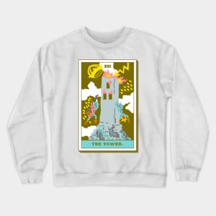 XVI - The Tower - Tarot Card Crewneck Sweatshirt